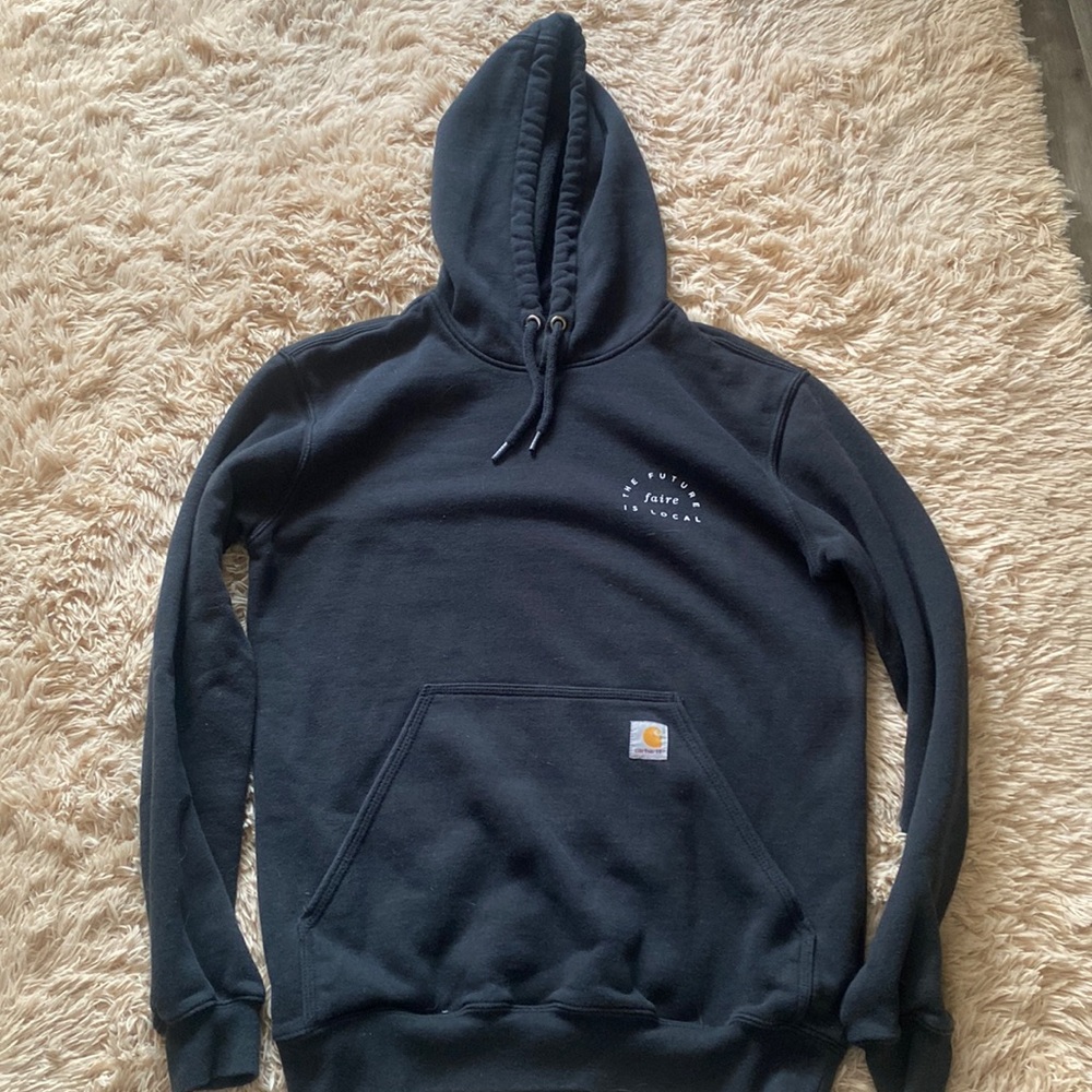 Mens Black The Future Is Local Carharrt Hoodie